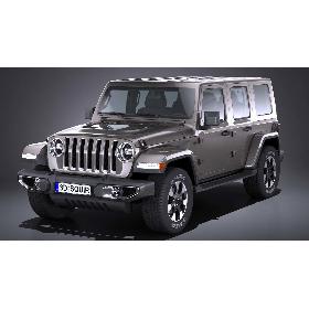 LowPoly Jeep Wrangler Sahara 2018 3D model